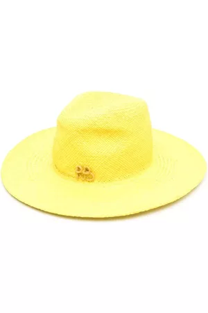 Ruslan Baginskiy Mujer Sombreros - Embroidered-logo straw sun hat