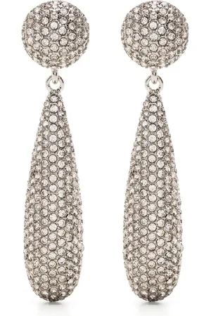 Kenneth Jay Lane Aretes con detalles de cristal