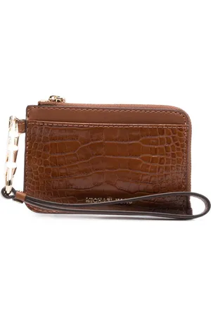 Michael Kors Tarjetero con efecto de piel de cocodrilo