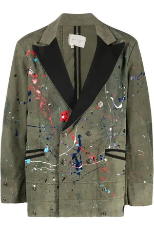 GREG LAUREN Blazer con motivo de salpicaduras de pintura
