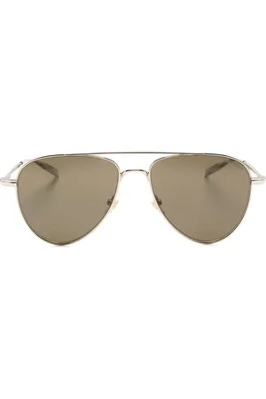 Montblanc Lentes de sol con armazón redonda y logo estampado