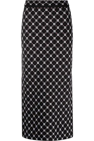 Lanvin Falda tejida en jacquard