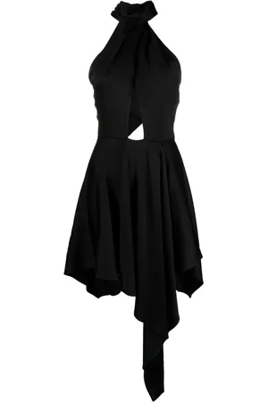 Stella McCartney Vestido midi con diseño asimétrico y cuello halter