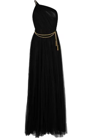 Elisabetta Franchi Mujer Vestidos de noche - One-shoulder chain link-embellished tulle dress