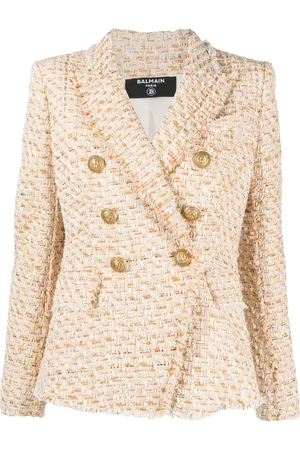Balmain Blazer de tweed con doble botonadura