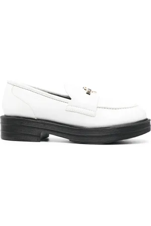 Moschino Mocasines con placa del logo y suela en contraste