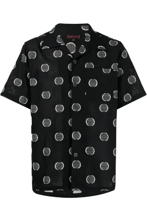 CLOT Camisa manga corta con estampado de lunares
