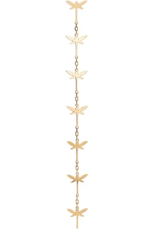 ANAPSARA Arete de cadena Mini Dragonfly en oro amarillo de 18kt