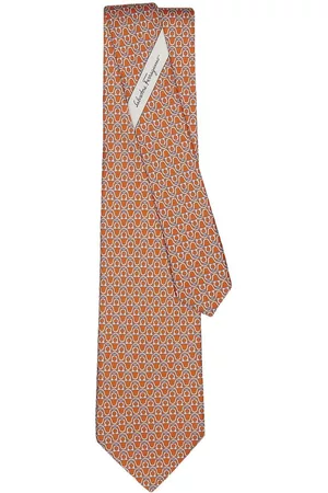 Salvatore Ferragamo Hombre Pajaritas - Corbata de seda con estampado Gancini