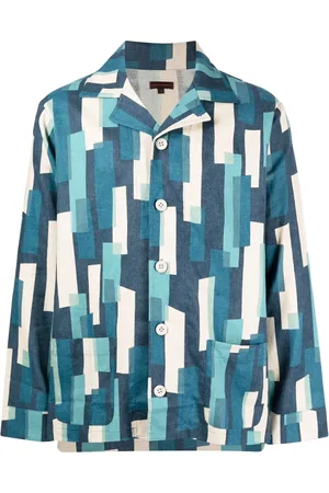 CLOT Camisa con estampado geométrico