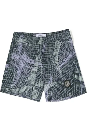 Stone Island Shorts de playa con parche Compass