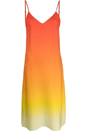 Casablanca Slip dress de seda con efecto degradado