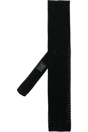 Fursac Corbata de seda con extremo cuadrado