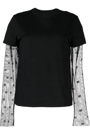 Givenchy Playera con mangas transparentes y motivo 4G