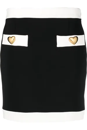 Moschino Falda corta con botones en forma de corazón