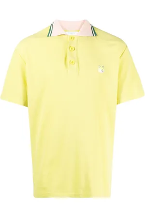 Maison Kitsuné Playera tipo polo con parche del logo