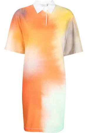 Maison Kitsuné Vestido estilo playera tipo polo con estampado abstracto