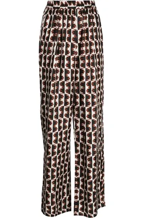 BIYAN Pantalones rectos con estampado gráfico