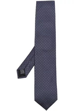 Pal Zileri Hombre Pajaritas - Corbata de seda con extremo en punta y estampado gráfico