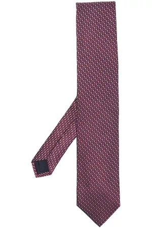 Pal Zileri Hombre Pajaritas - Corbata de seda con bordado geométrico