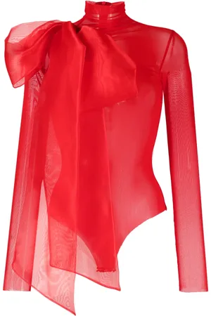 Atu Body Couture Body traslúcido con detalle de moño