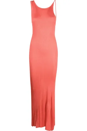 FORTE FORTE Vestido tejido de canalé con diseño asimétrico