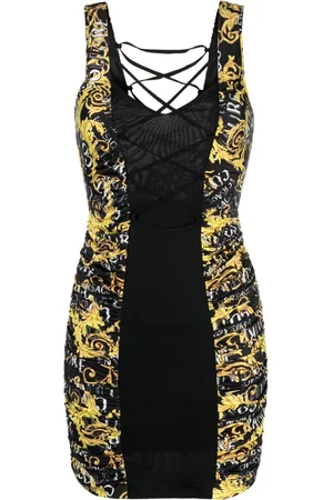VERSACE Vestido corto con estampado Barocco