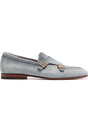 santoni Zapatos monk de gamuza con hebilla doble