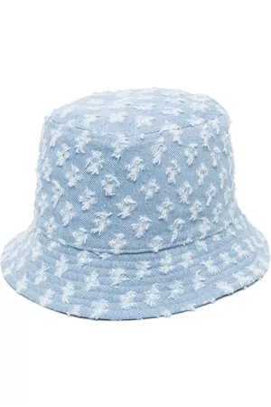 Isabel Marant Mujer Sombreros - Distressed-effect denim bucket hat