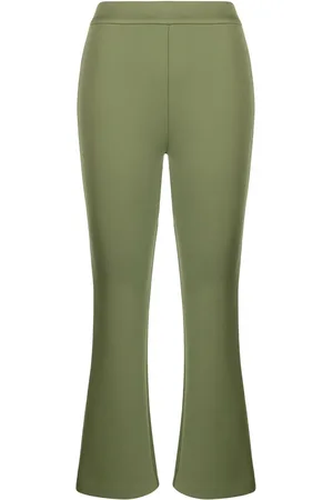 Cynthia Rowley Pantalones capri con tiro medio y diseño acampanado