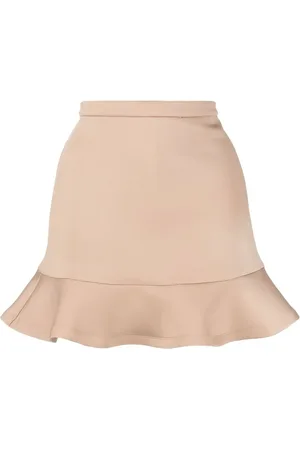 Cynthia Rowley Falda corta con ribete de volantes