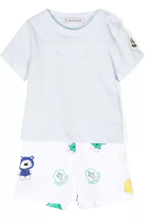 Moncler Shorts - Logo-embroidered short set