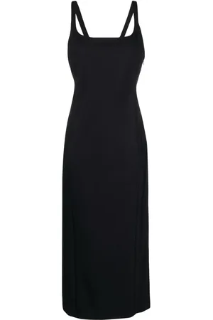 Emporio Armani Vestido corto a capas con aberturas