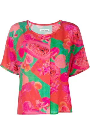 HENRIK VIBSKOV Blusa de seda con estampado abstracto