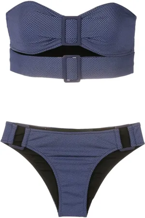 Gloria Coelho Bikini tipo bandeau con detalle de hebilla
