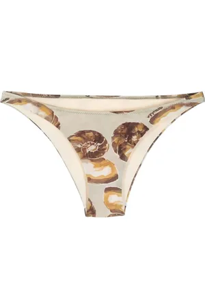 Nanushka Bikini bottom con estampado de conchas de mar