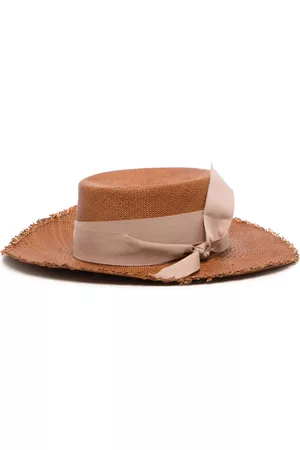 SENSI STUDIO Mujer Sombreros - Woven straw cordovan hat