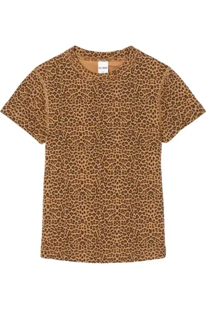 RE/DONE Playera con estampado de leopardo