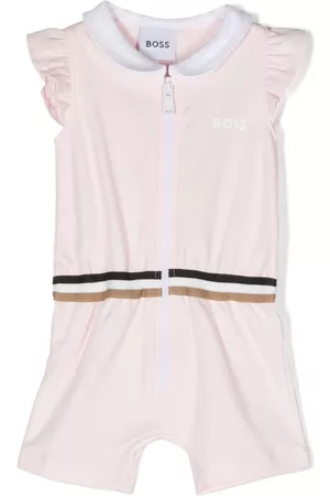 HUGO BOSS Niña y chica adolescente Cortos - Striped logo-print romper