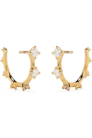 Fernando Jorge Arracadas Sequence Small en oro amarillo de 18kt con diamante