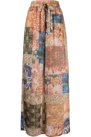 ZIMMERMANN Pantalones rectos con estampado gráfico