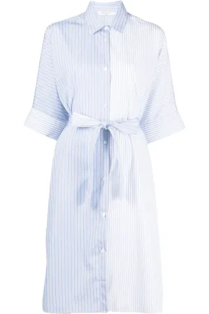 Maison Kitsuné Vestido camisero con rayas estampadas