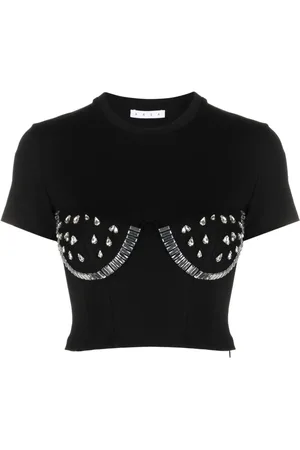 AREA Playera con copa de cristal