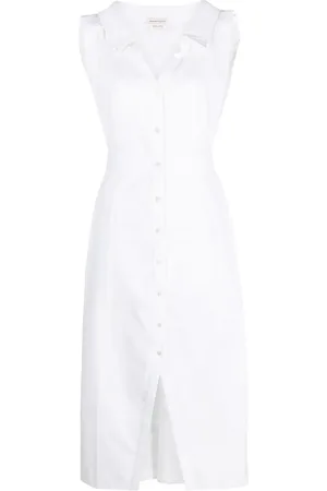 Alexander McQueen Vestido sin mangas con cuello en V