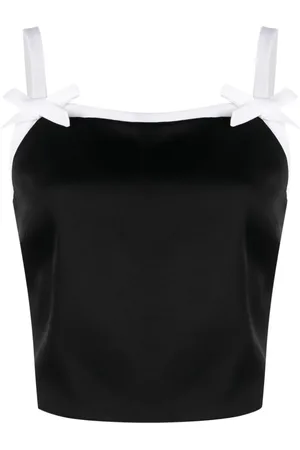 Msgm Top corto con detalle de moño