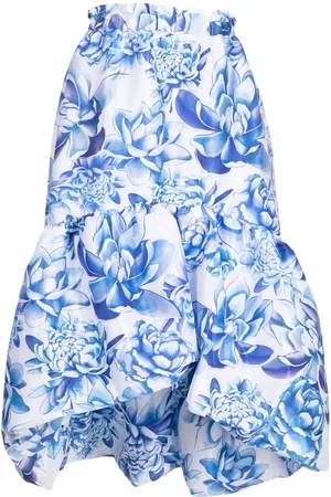 Kika Vargas Falda asimétrica con estampado floral
