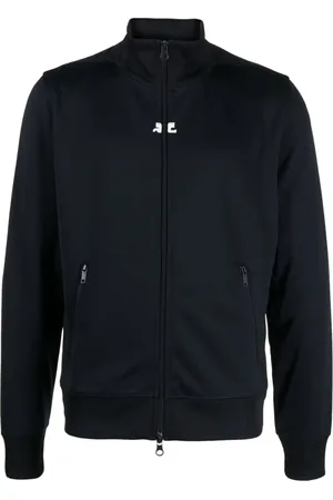 Courrèges Hoodie con logo bordado y cierre
