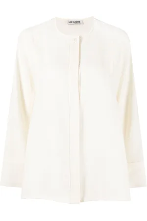 Low Classic Camisa sin cuello con motivo en T