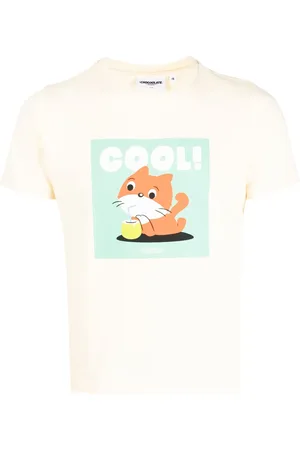 Chocoolate Playera con cuello redondo y estampado gráfico
