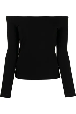 JOHN ELLIOTT Blusa de tejido fino de canalé con hombros descubiertos